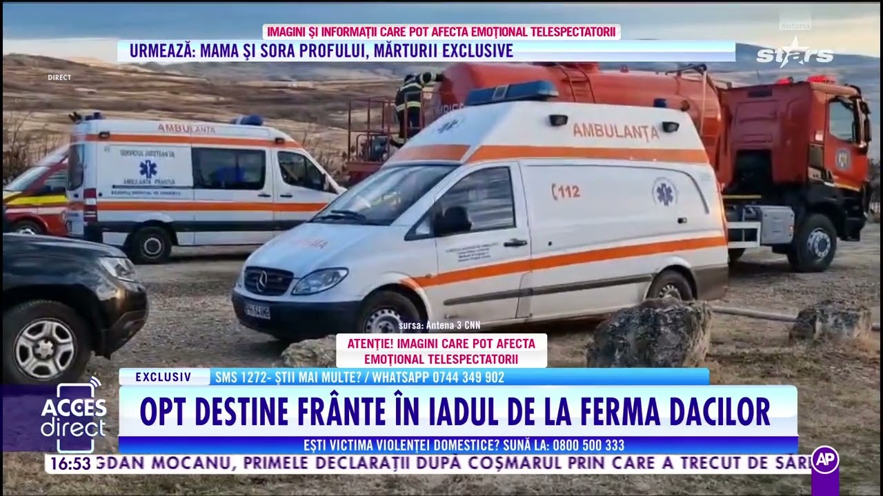 Opt destine frânte în tragedia de la ferma Dacilor