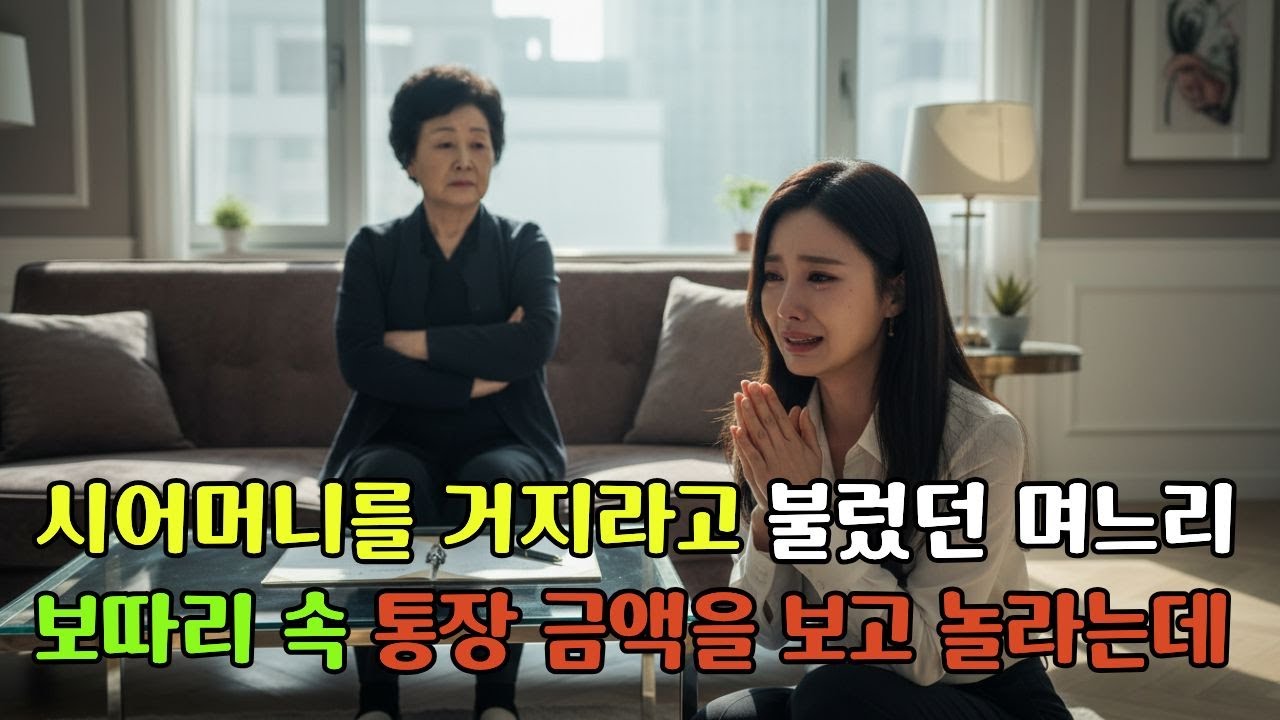 시어머니를 거지라고 불렀던 며느리, 보따리 속 통장 금액을 보고 놀라는데