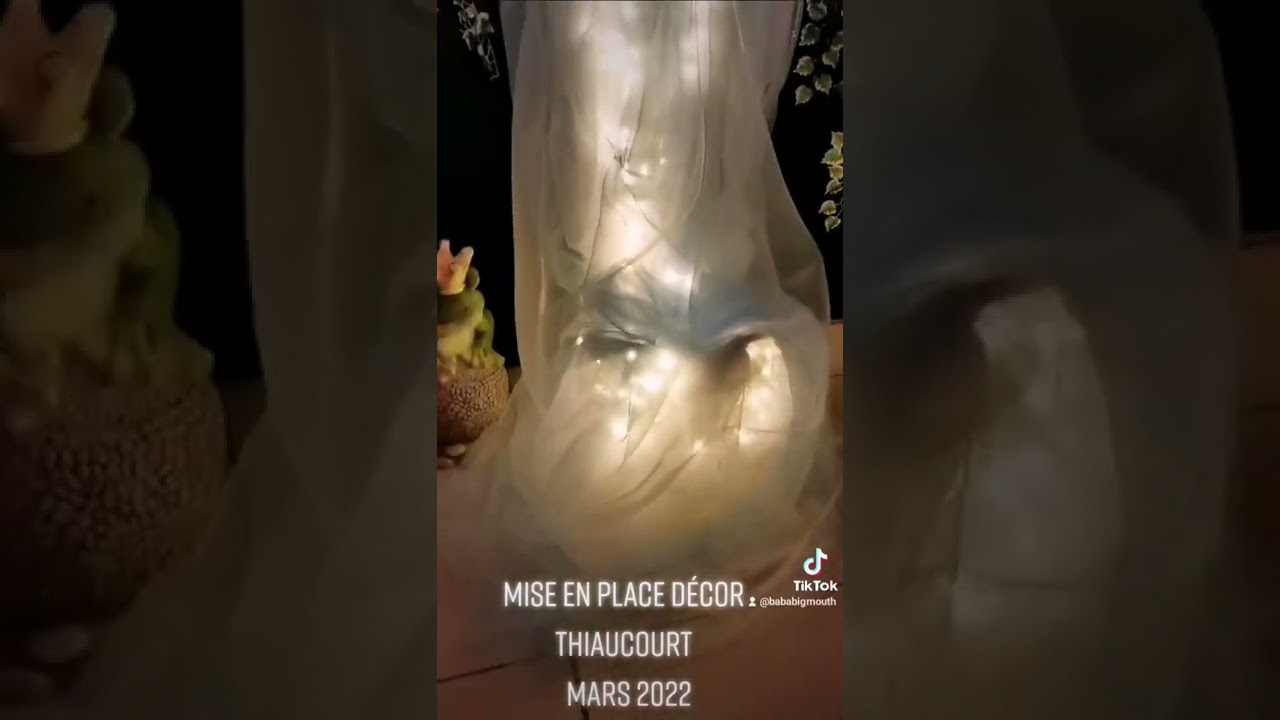 Mise en place d'un décor feerique pour Capucine.