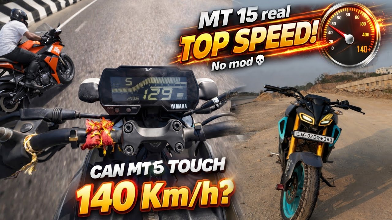 Can MT 15 Touch 140 ? 😒 Real Top speed in city | Top Speed Test | NO Modification 💀 #mt15topspeed