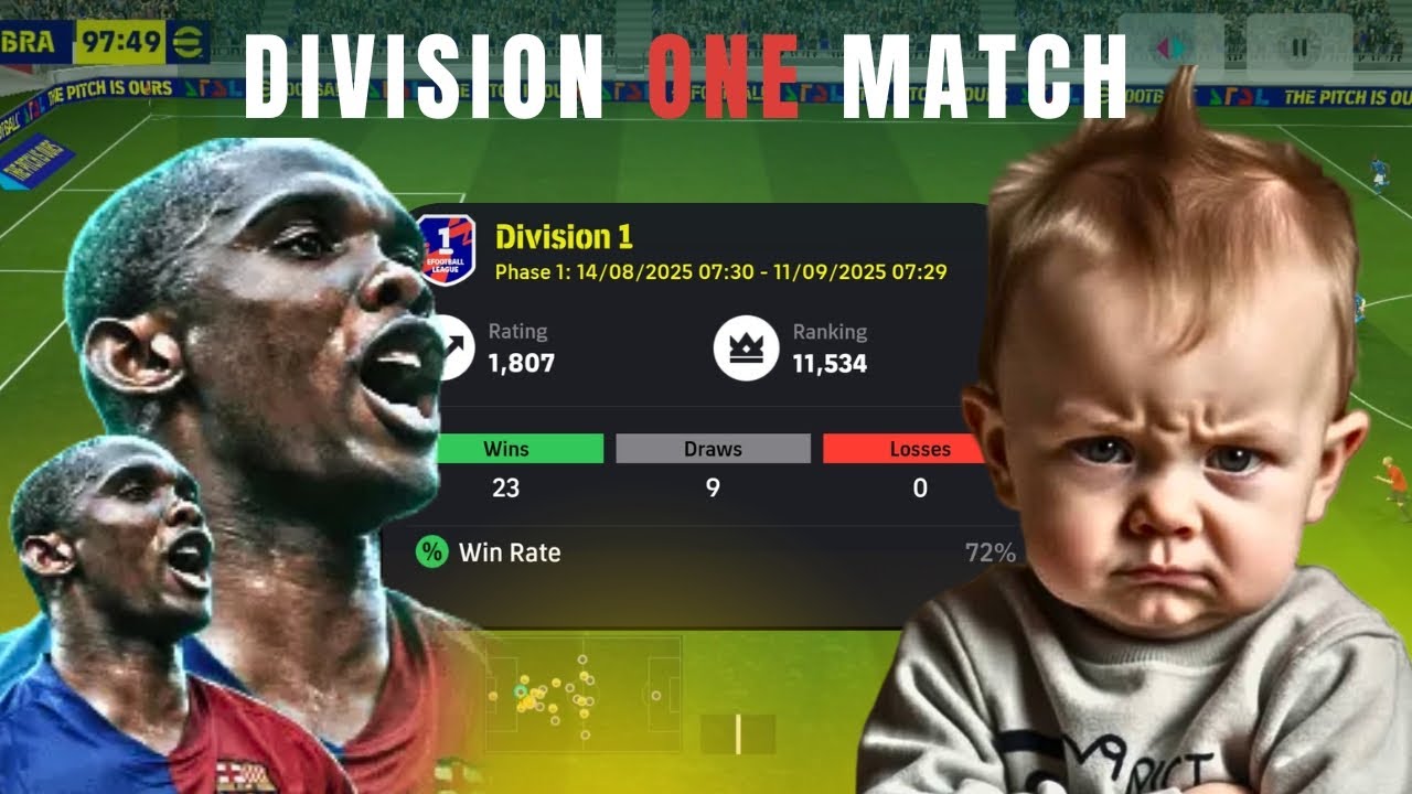 E FOOT BALL DIVISION MATCH 🔥I LOST MY SKILL😞