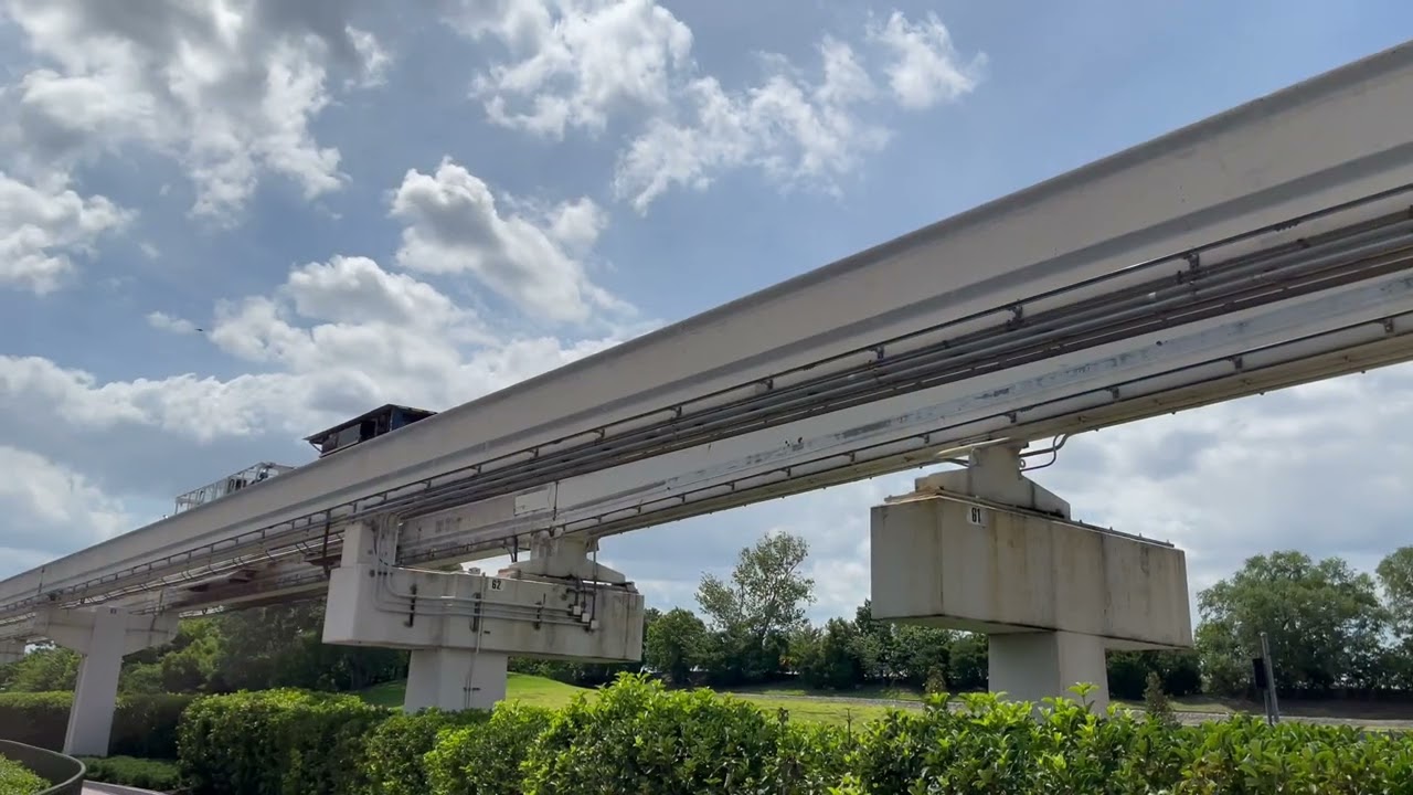 Track Switching for Monorail Tow Train/Tractor, Walt Disney World 05-21-2021