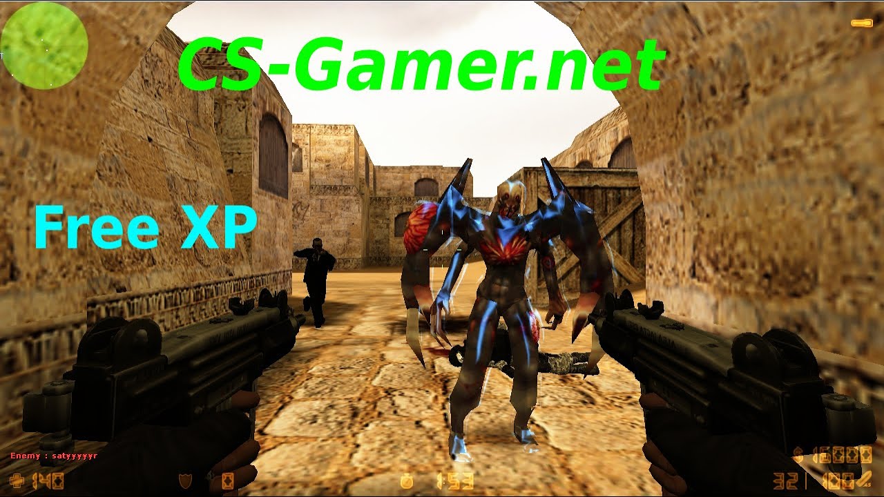 Counter Strike 1.6: CS-GAMERS.NET #ZOMBIE SWARM [GUNXP + LEVELS] 24/7 [GamePlay #1] - Map : de_dust