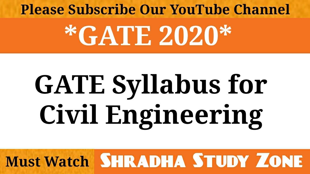 GATE 2020 Official Syllabus for Civil Engineering CE