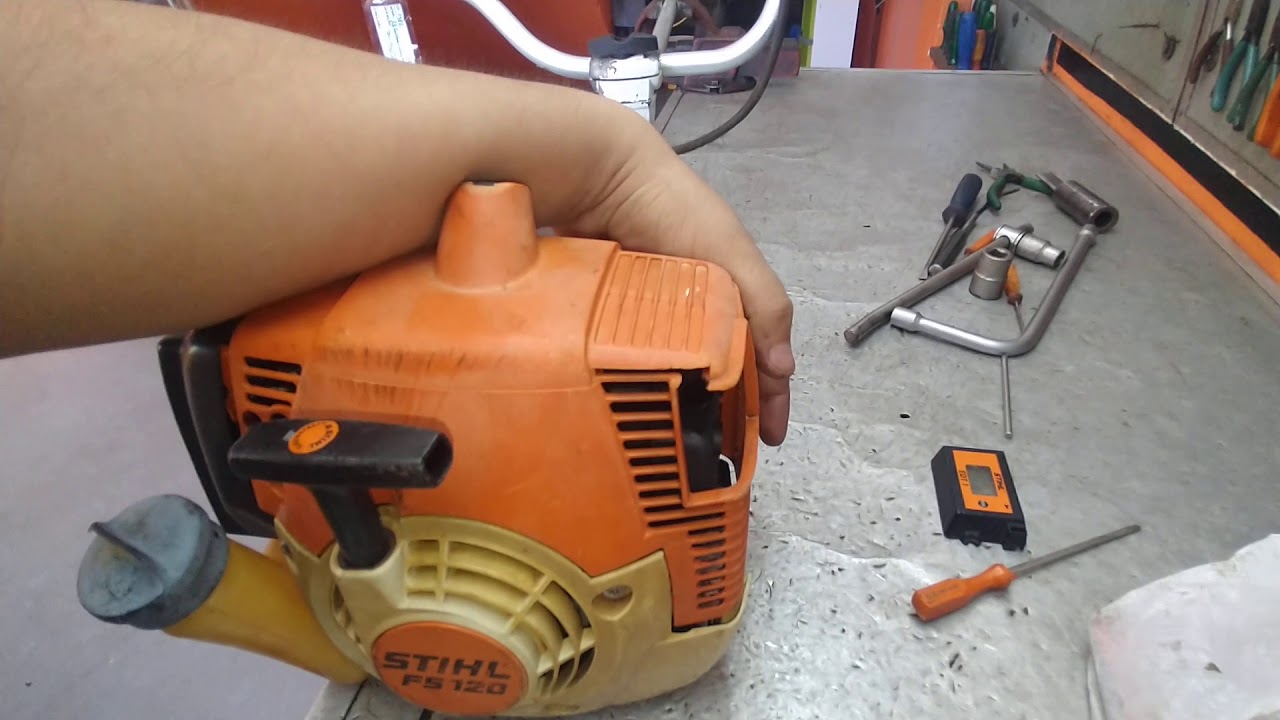 regulagem carburador fs 120 stihl