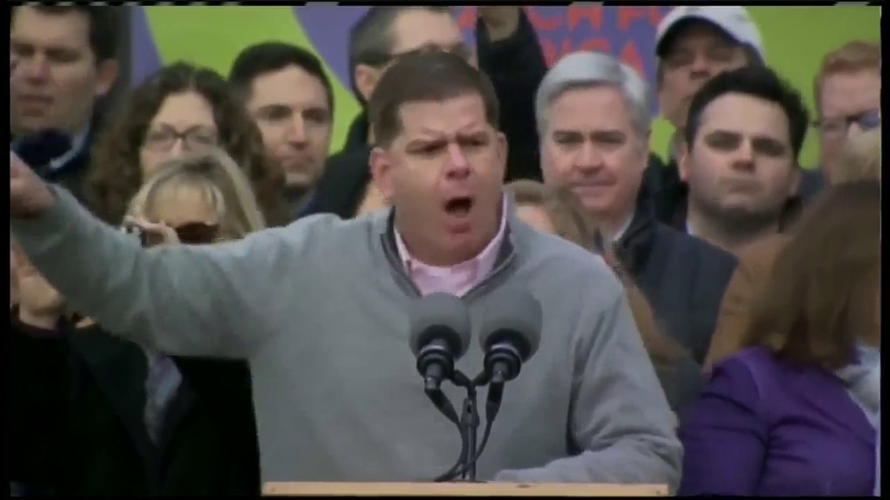 Boston Mayor Marty Walsh gives powerful remarks at Women's March
