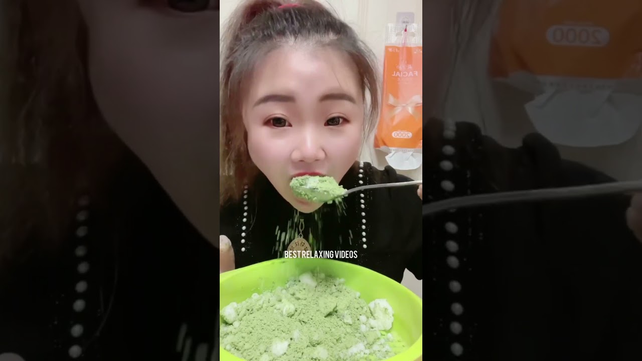 Matcha Powdered Ice Mukbang: Cool Summer Vites #buzyemevideoları #bigbitesice #matchaiceeating