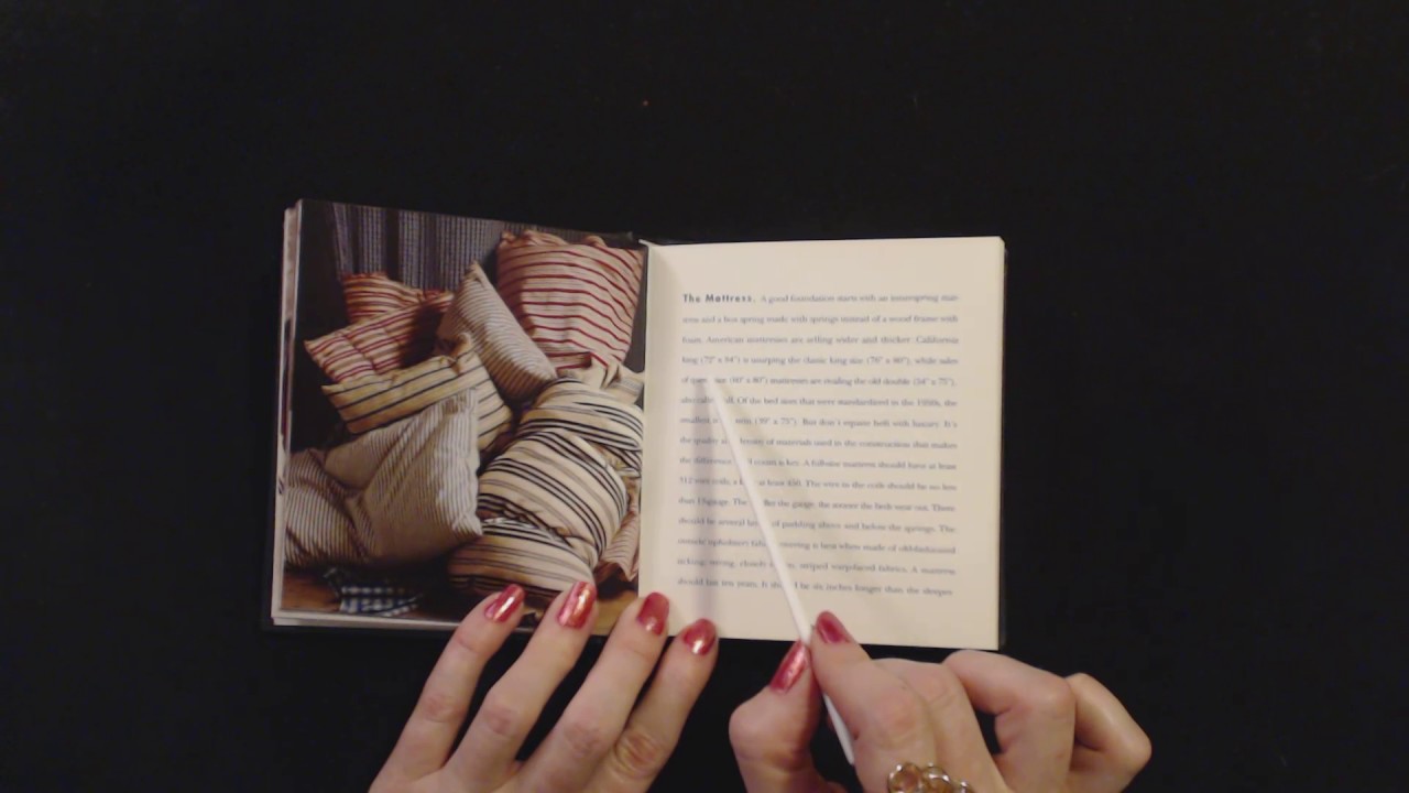ASMR Semi-Audible Super Soft Whisper ~ Reading Bedding Book w/Pointer