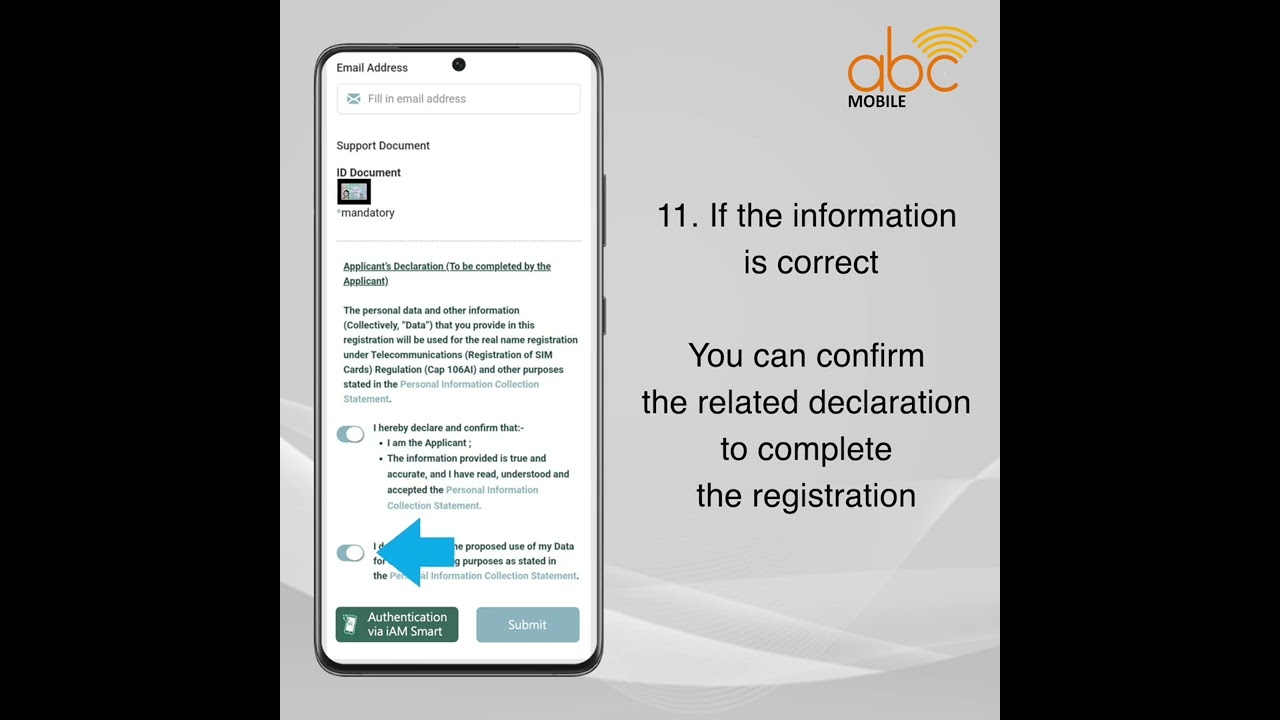 abc Mobile Prepaid card Real name Registration tutorial video