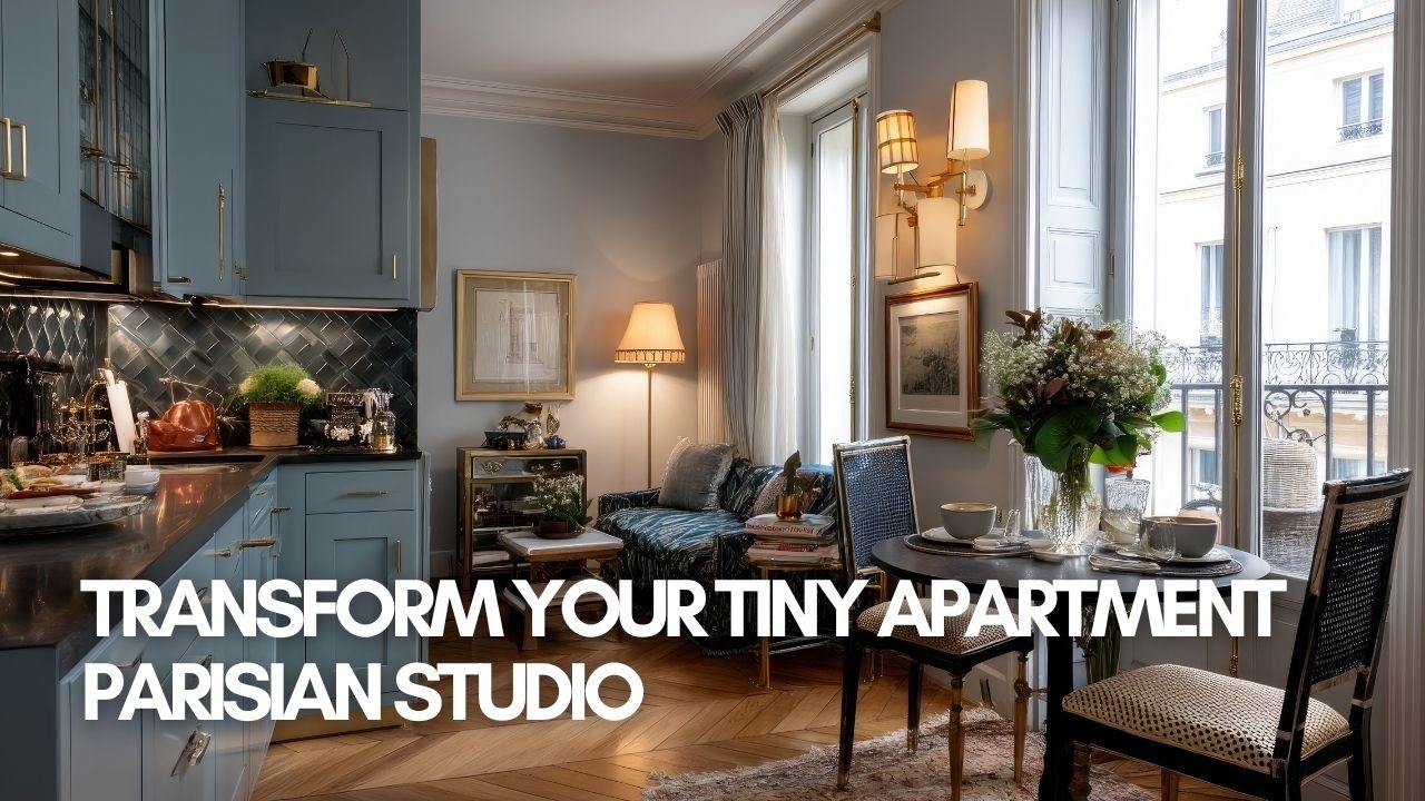Transform Your Tiny Apartment Parisian Studio | Elegant Layout Ideas + Functional Furniture Trends