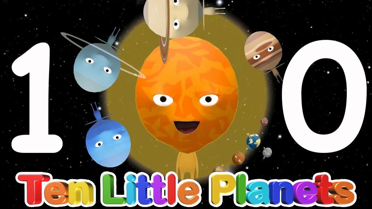 🌎🌕🌚🌝🌞 «ДЕСЯТЬ маленьких планет» 🌍🌖🌛🌑🌓 Солнечная система |  Песня-считалочка планет | Детские стишки