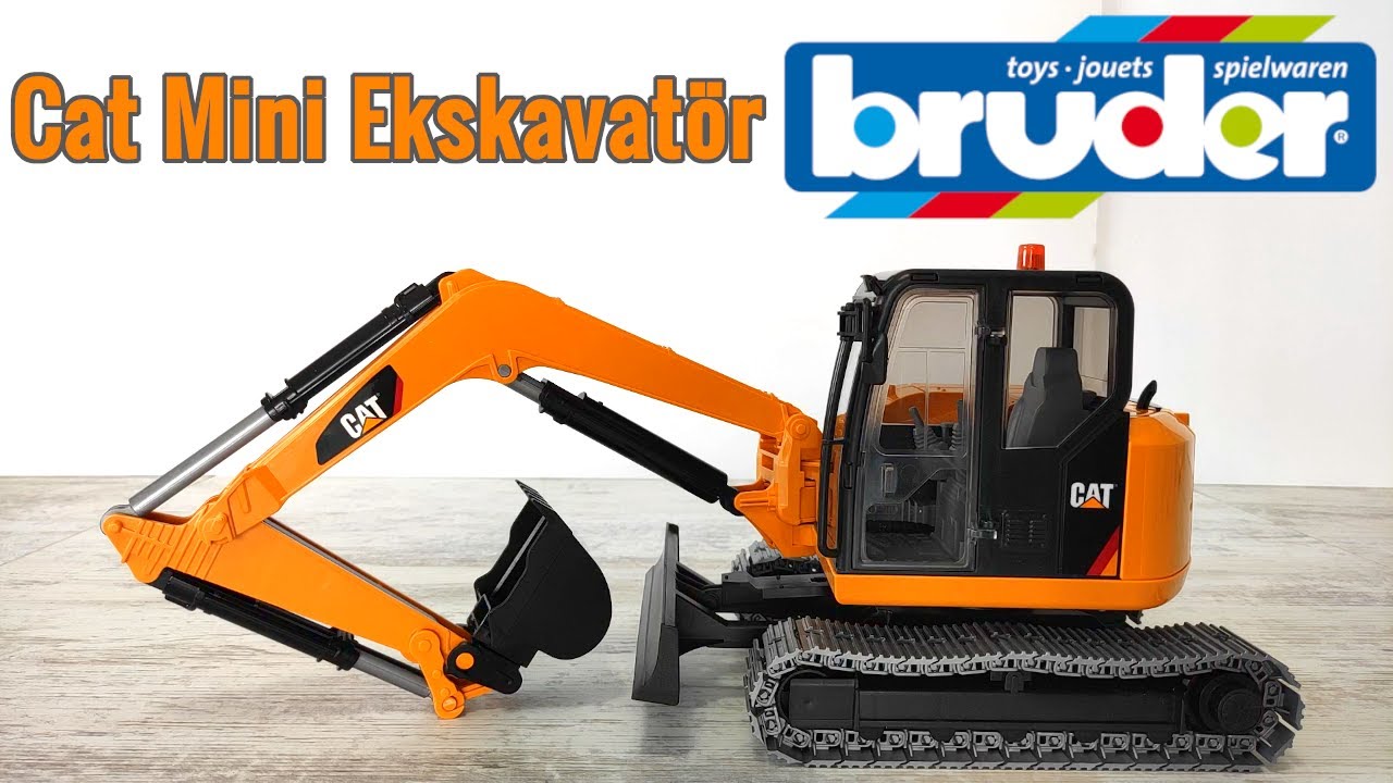 Bruder Cat mini ekskavatör kutu açılışı ve inceleme videosu