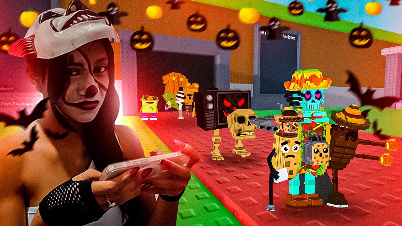 🔥 DEI UM PRESENTE PRA MINHA IRM&Atilde;ZINHA NO MEIO DO MELHOR EVENTO DE HALLOWEN E TROLLEI MINHA M&Atilde;E KK!😢