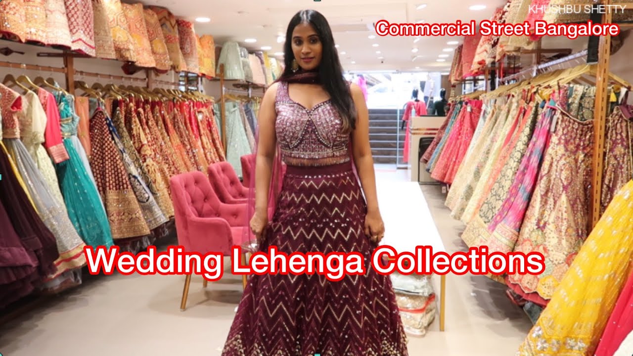 Best Wedding Bridal Lehengas Collections in Commercial Street, Bangalore | 