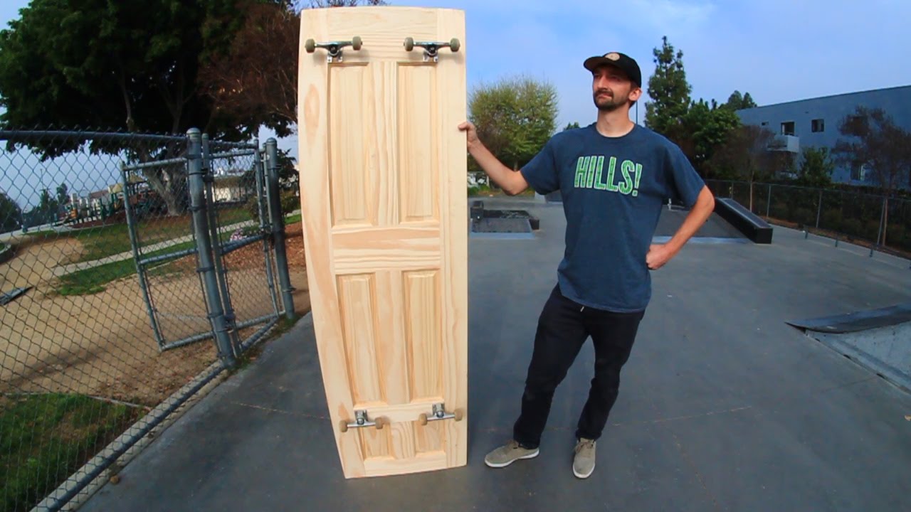 TURNING A FULL SIZE DOOR INTO A SKATEBOARD | SKATE EVERYTHING EP 15