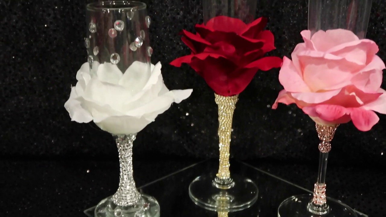 DIY Como decorar copas para boda or quinceñera! BIEN FACIL!
