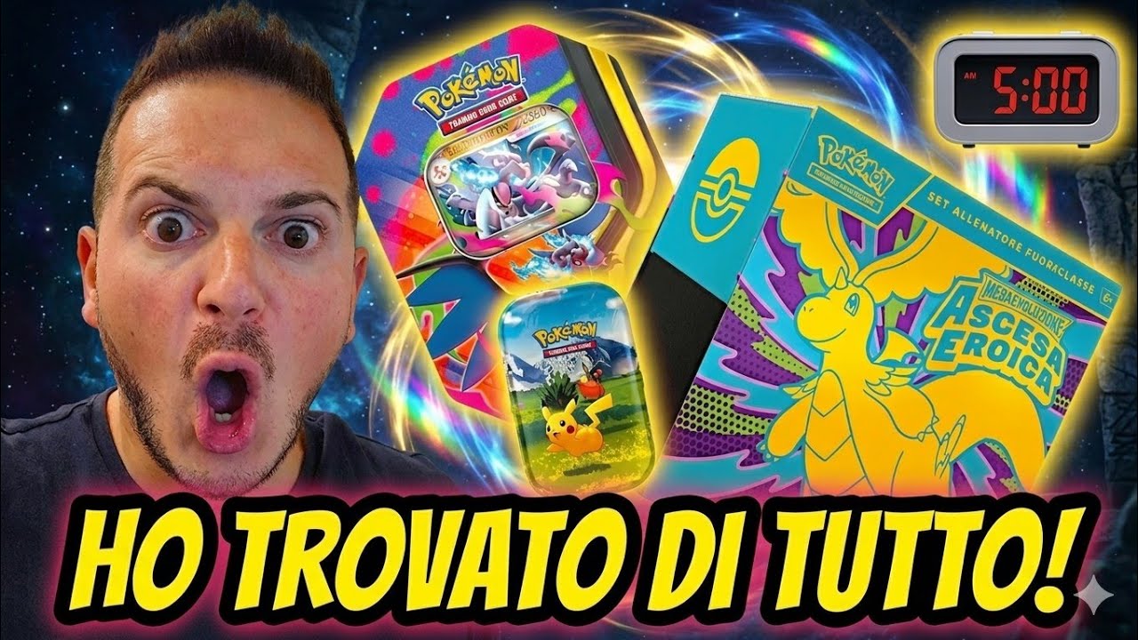 🔥SVEGLIA alle 5 per PRENDERE TUTTO! ETB e minitin Pokémon ASCESA EROICA + tin CHARIZARD🔥