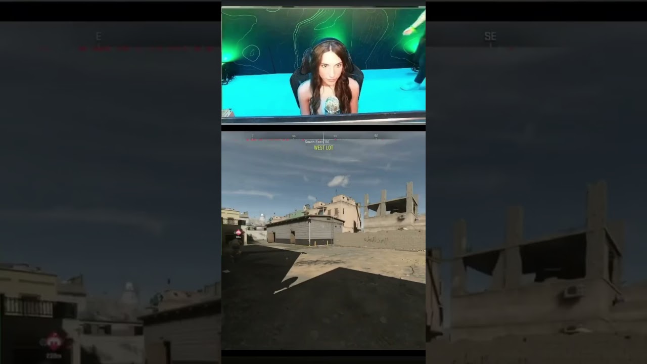 Nadia&rsquo;s aim at MW2 event 😂😂😂 #callofduty #warzone #shorts #mw2