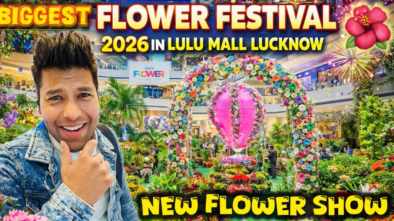 Lulu Mall Lucknow Flower Festival 2026 | Full Green Paradise 🪴| Indoor Flower Show 💐