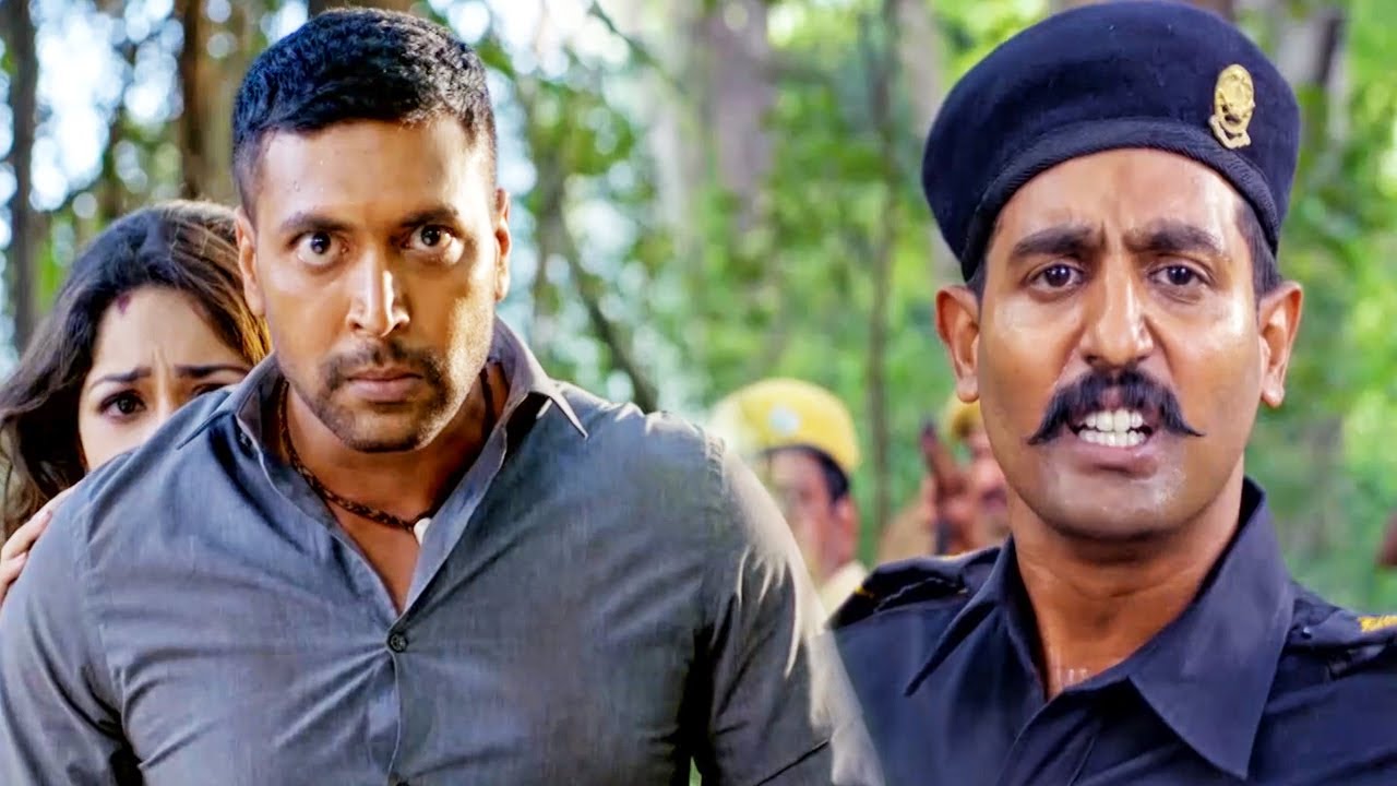 जंगल में जयम रवि के पीछे पुलिस पड़ गयी | Tarzan the Heman Hindi Dubbed Movie Scene