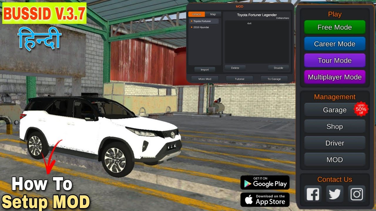 How To install Car/Truck MOD in BUSSID V.3.7 | MOD install kaise kare Bus Simulator Indonesia 2022