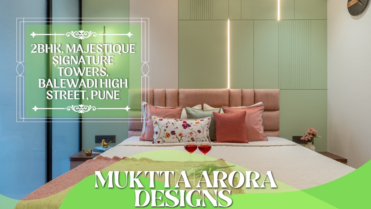 2BHK Apartment Designed for Mr.& Mrs.Varma | Majestique Signature Towers Pune | Muktta Arora Designs