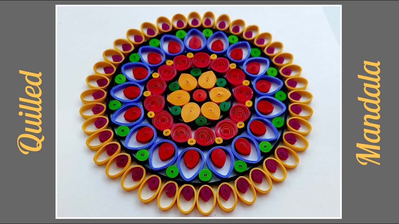 How To Make Mandala Design By Paper Quilling||Easy Quilled Mandala Art