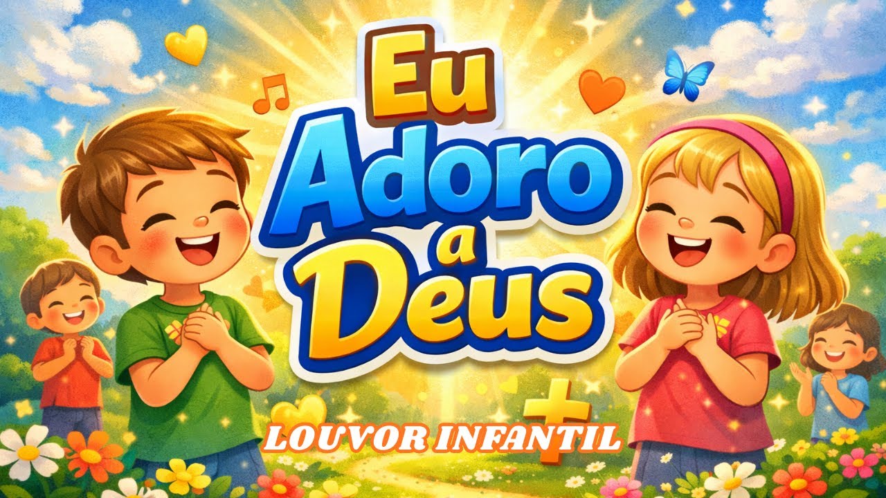 Eu Adoro a Deus 💛🙏 | Louvor Infantil Cristão Alegre