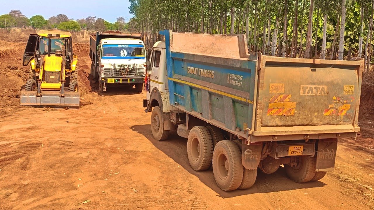 Powerful JCB Loading TATA Dumper in Deep Mud 💪 Full 8 Minutes Action😱 #jcb #dumper #jcbbaba 