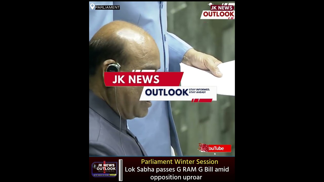 Parliament Winter Session: Lok Sabha passes G RAM G Bill amid opposition uproar.   #parliament