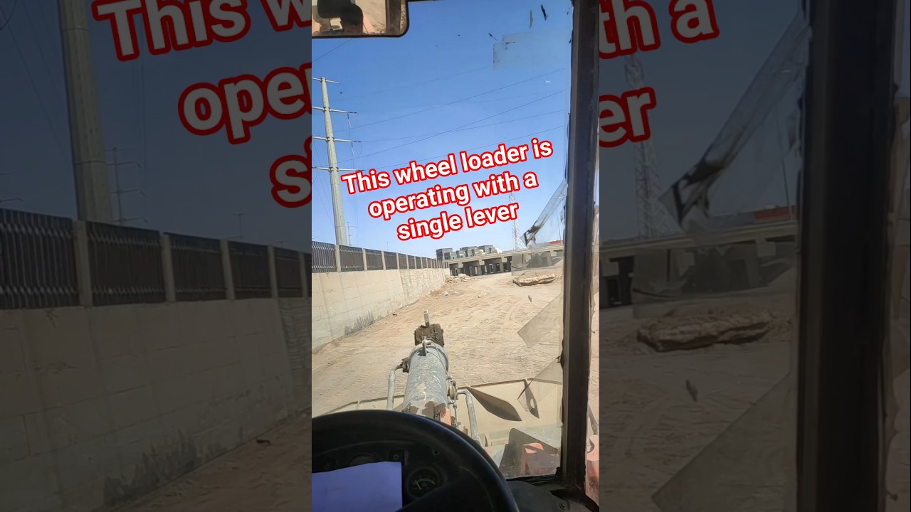 This wheel loader is operating with a single lever 