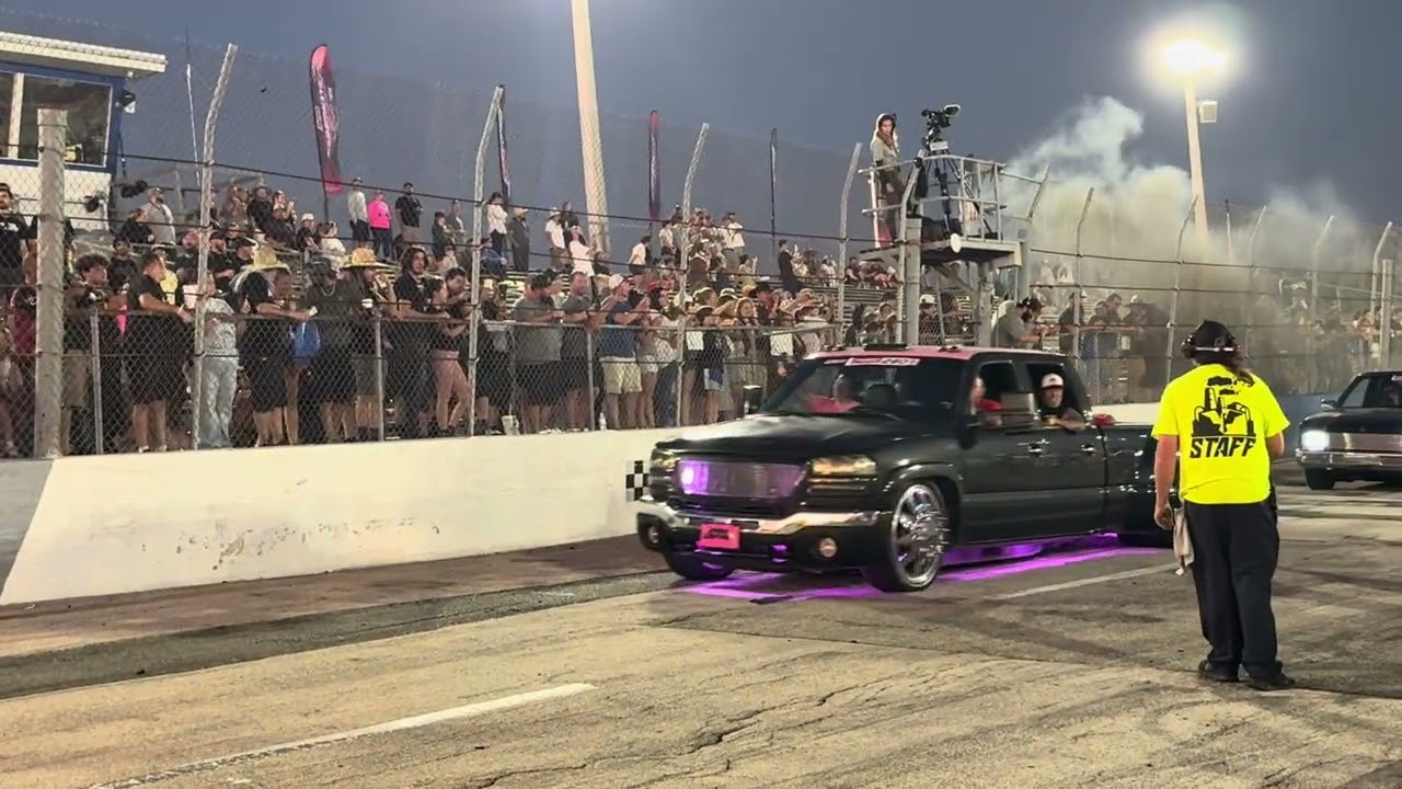 2026 Summernats inside the Freedom Factory track cruise.