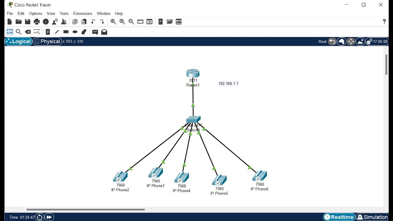 IP PHONE setup in CISCO packet tracer
