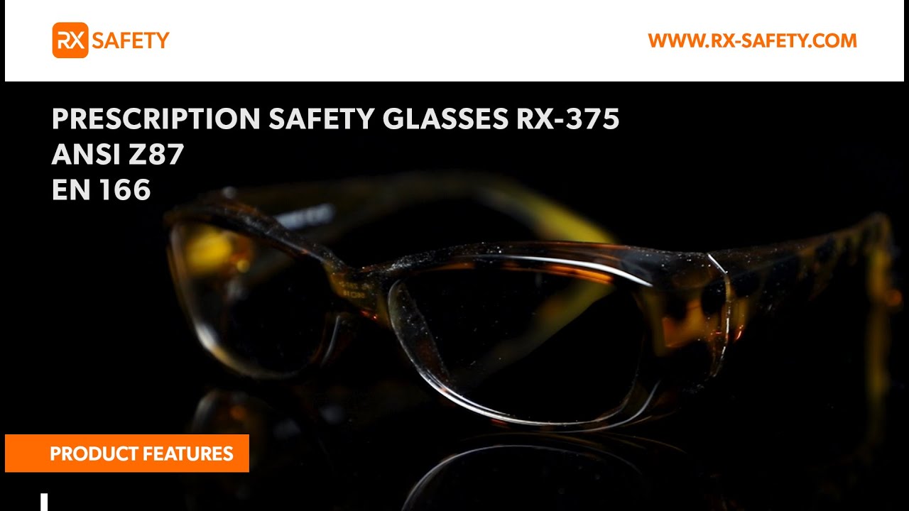 Prescription Safety Glasses RX-375 | ANSI Z87 and EN 166 | RX Safety