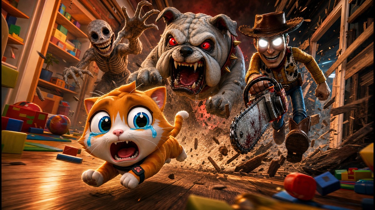 KITTY VS EVERY MONSTER! ( I Am Cat VR )