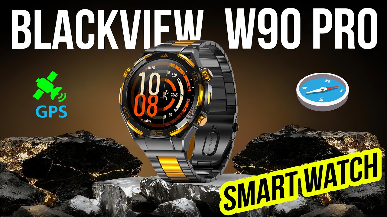 Blackview W90 Pro - Элитные Smart Watch с GPS, AMOLED, 900 mAh, сталь 304
