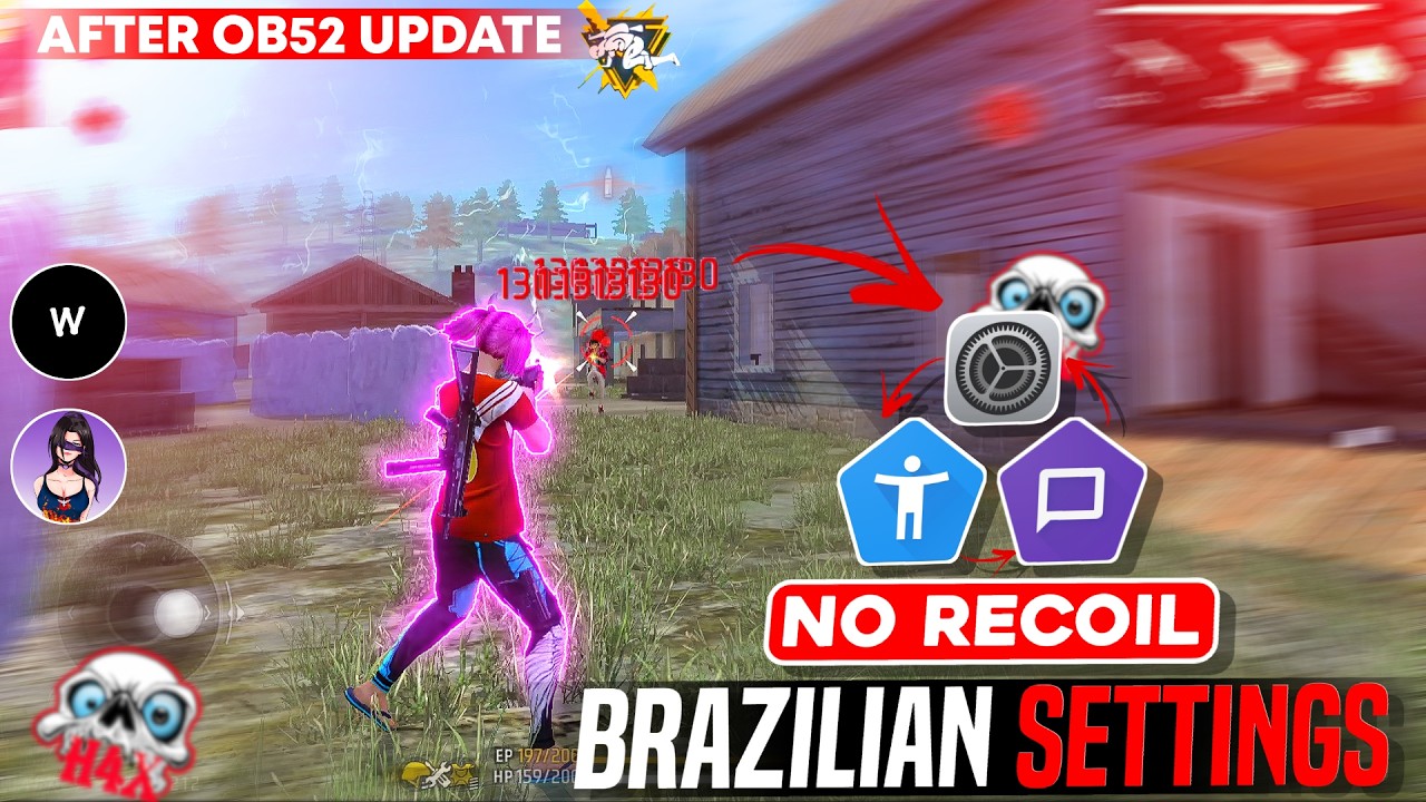 After Update Talkback No Recoil Setting | free fire headshot setting
