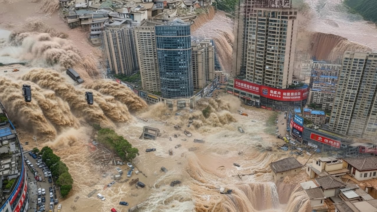 The Gansu Deluge: Streets Submerged and Thousands Stranded in Northern China 2025