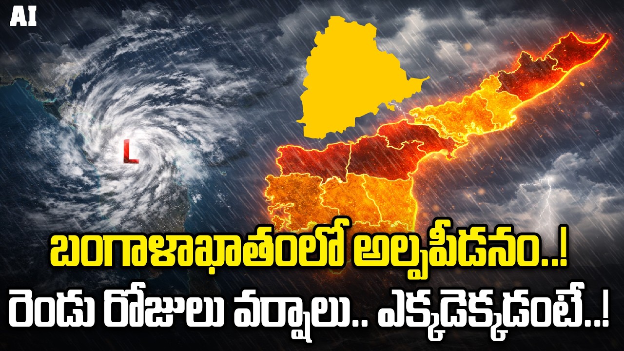 Wheather Update: నైరుతి బంగాళాఖాతంలో అల్పపీడనం..! | Oneindia Telugu