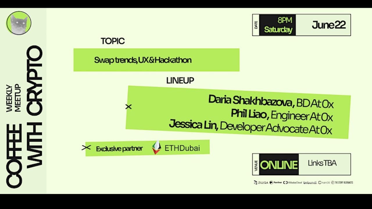Coffee With Crypto + ETHDubai ONLINE: 0x on DeFi Swaps, UX and Hackathon