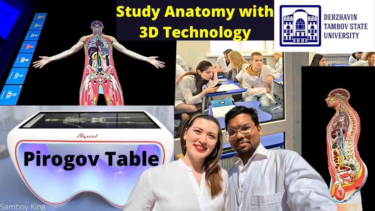 Изучайте анатомию с помощью 3D-технологий в Тамбовском медицинском университете Россия  Стол ПИРОГОВ
