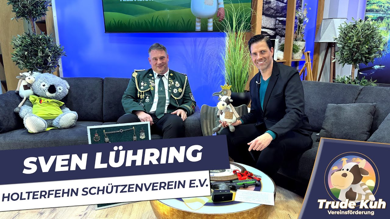 Sven L&uuml;hring vom Holterfehn Sch&uuml;tzenverein zu Gast bei &bdquo;Trude Kuh&ldquo;