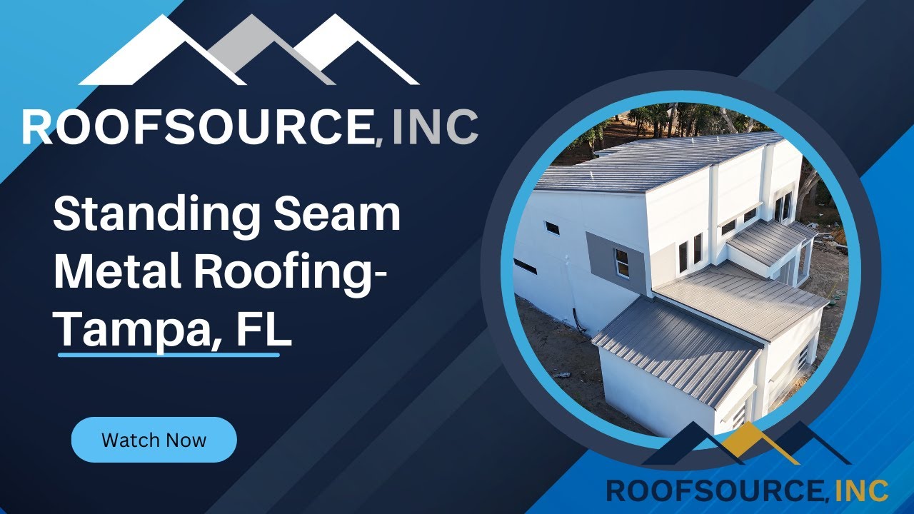 Standing-Seam Metal Roof Installation | New Construction Home in Tampa FL | RoofSource Inc.