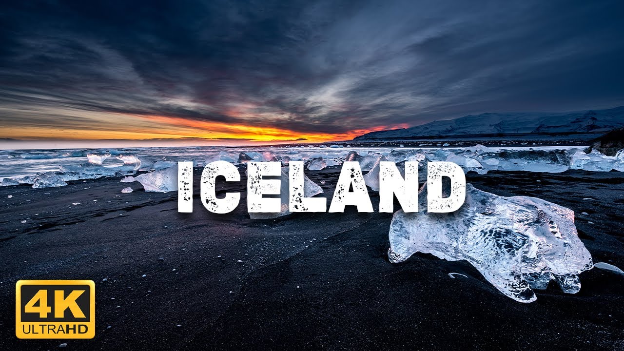 Relaxing Timelapse and Aerial View, Incredible ICELAND Landscapes, Music pour détente , Island .  4K