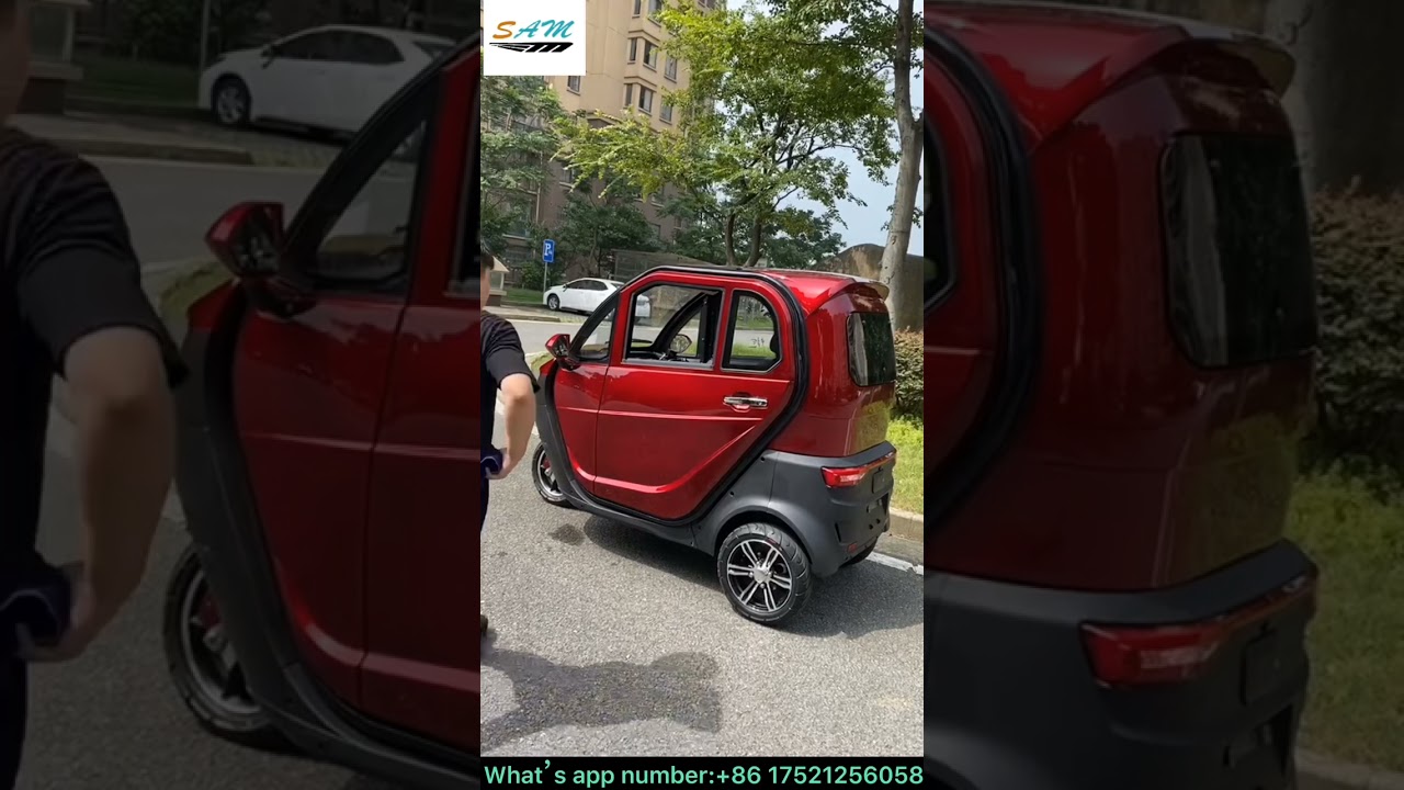 3-wheel mini electric car from China 2021! 2 doors 3 seats electric tricycle Factory