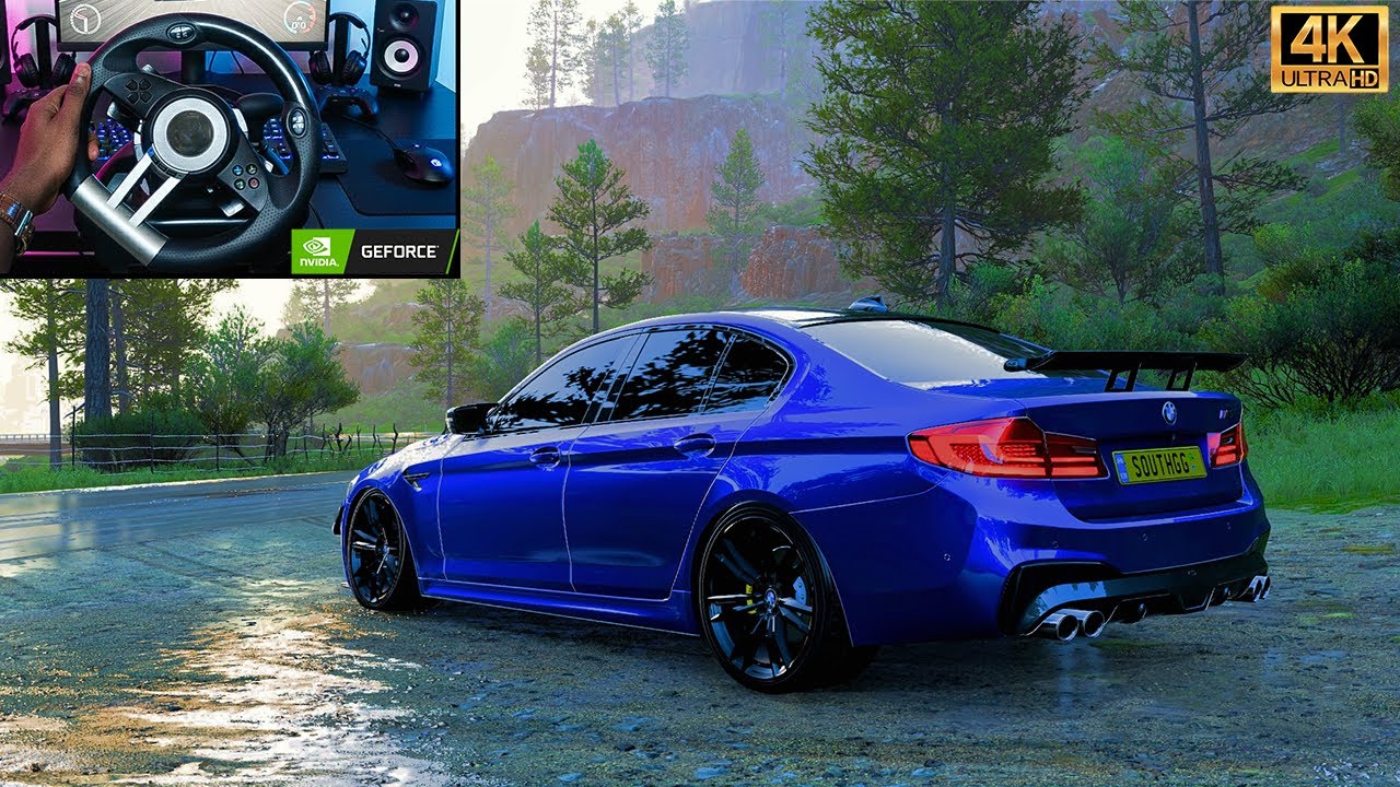 794HP BMW M5 Blue 2018 AWD - Forza Horizon  5 | Steering Wheel Gameplay | 4K60FPS