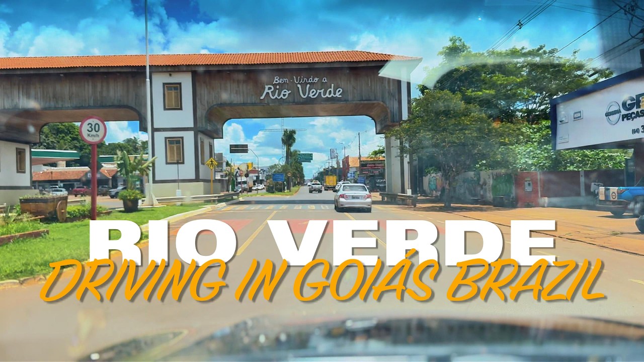 DRIVING GOIÁS BRAZIL 4K | RIO VERDE CITY WITCH SUN AND RAIN | TOYOTA HILLUX ONBOARD IPHONE 15 PROMAX