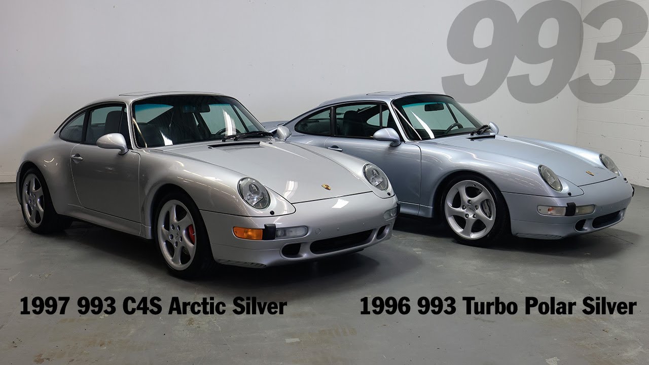 1997 993 C4S Arctic Silver & 1996 993 Turbo Polar Silver