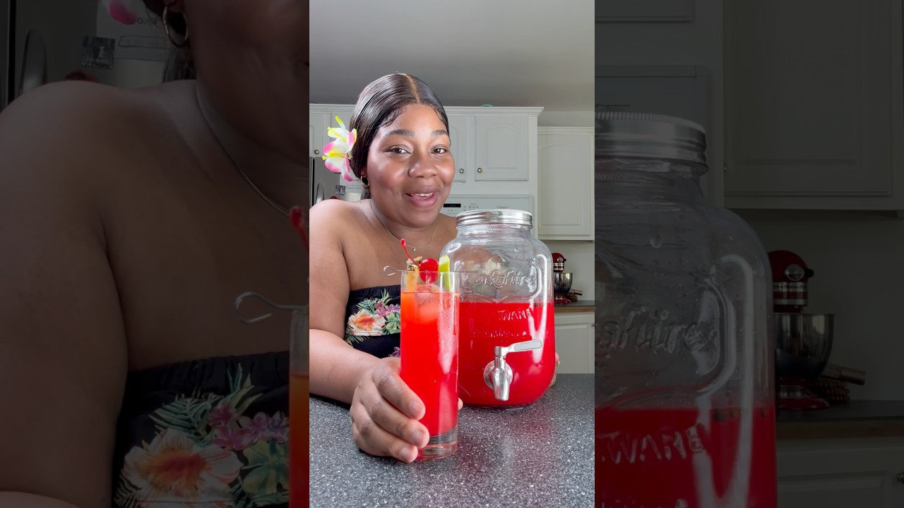 This Jamaican Rum Punch taste like vacation inna glass 🌴🍍 #rumpunch #jamaicancuisine