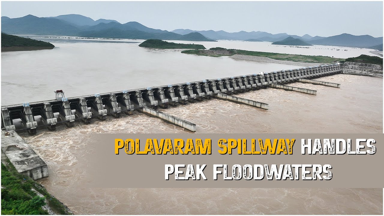 Polavaram Spillway Flood Discharge Update | August 23, 2025 | Megha Engineering